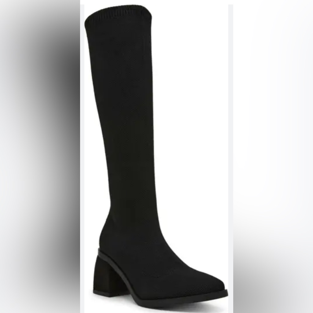 Anne Klein Women's Black Alina Knee High Boot